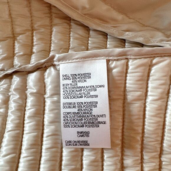 CALVIN KLEIN Packable Snakeskin Print Short Hooded Puffer Coat | XS - Picture 9 of 10